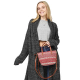 Tribal Patterned Tote Crossbody Bag - Madeline Love - Flyclothing LLC
