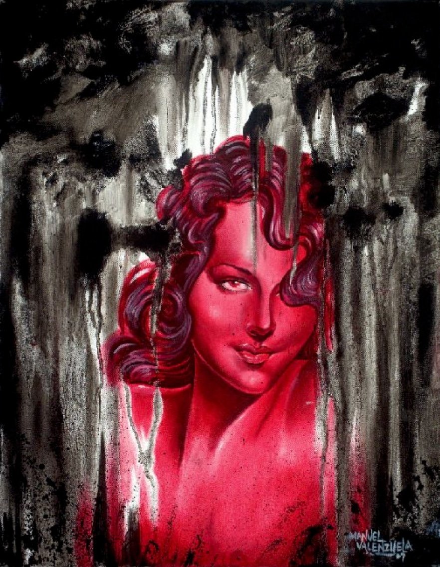 Black Market Art Company Red Woman Print