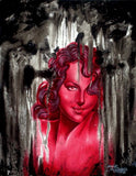 Black Market Art Company Red Woman Print