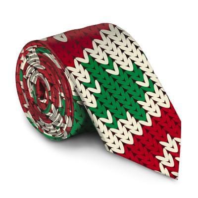 The Red Ryder | Knit Print Christmas Tie - Shinesty