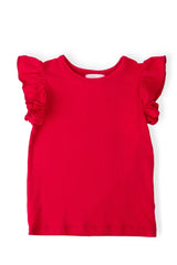 Red S/S Ruffle Tee - Mila & Rose ® - Flyclothing LLC