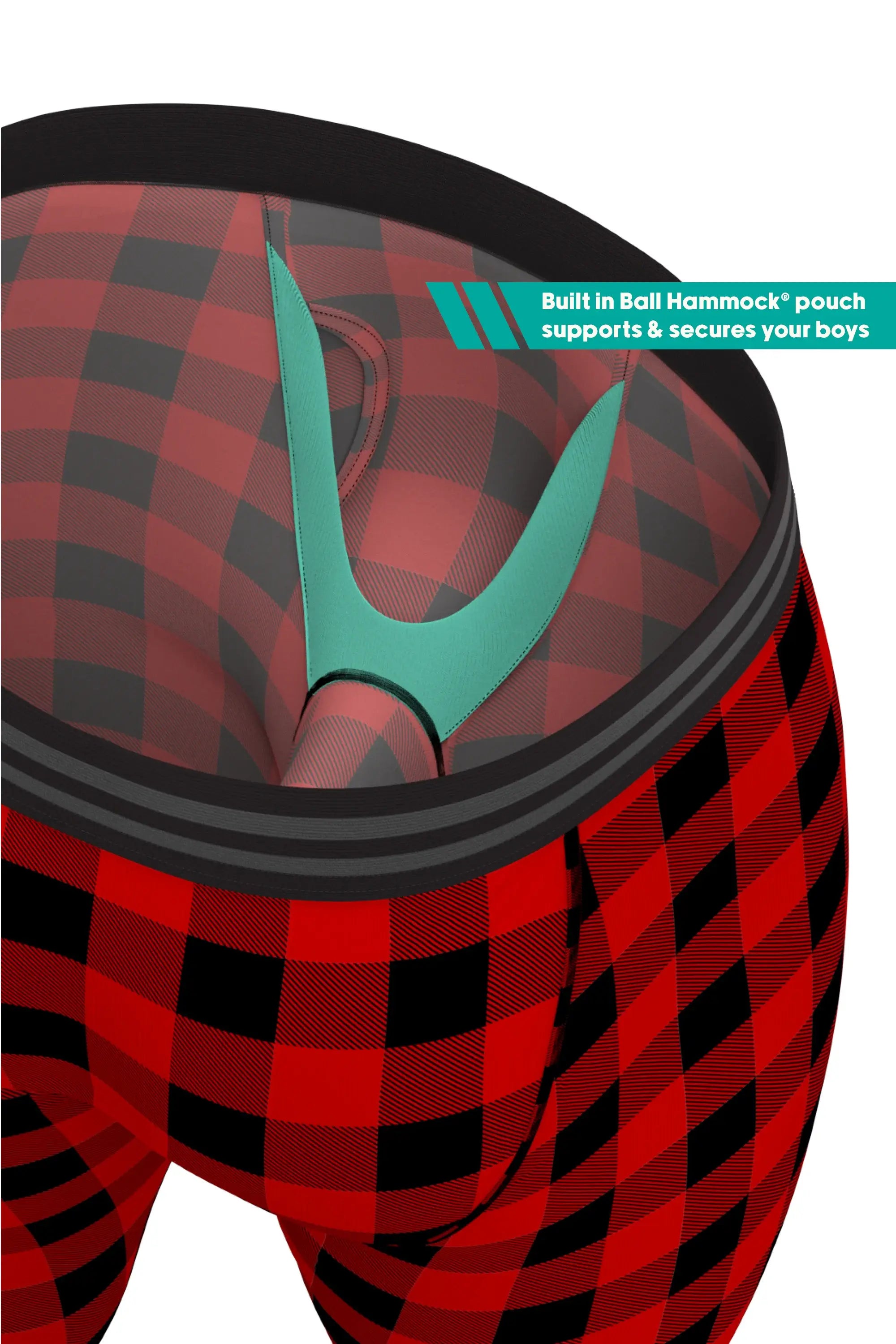 The Red & Black Lumberjack | Buffalo Check Ball Hammock® Long Johns - Shinesty - Flyclothing LLC