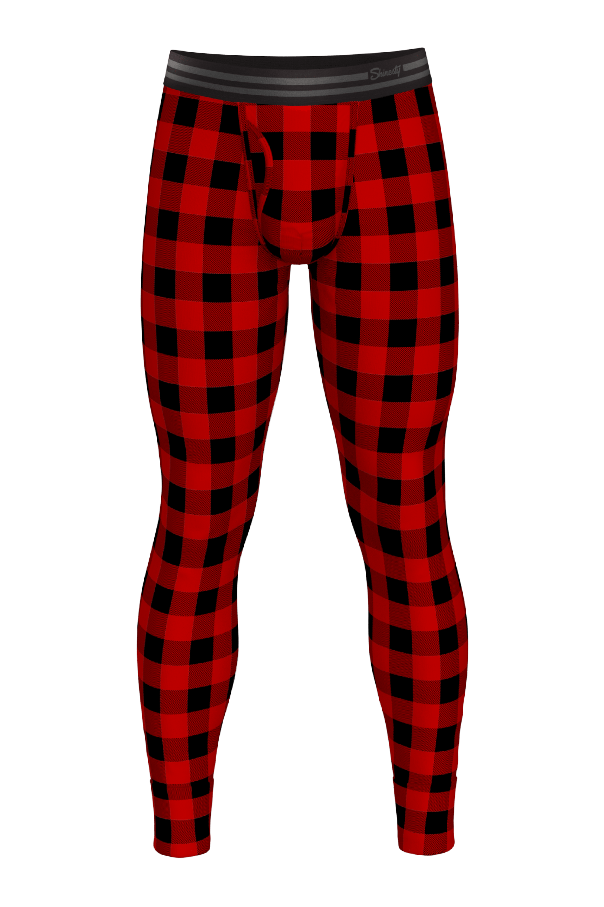 The Red & Black Lumberjack | Buffalo Check Ball Hammock® Long Johns - Shinesty