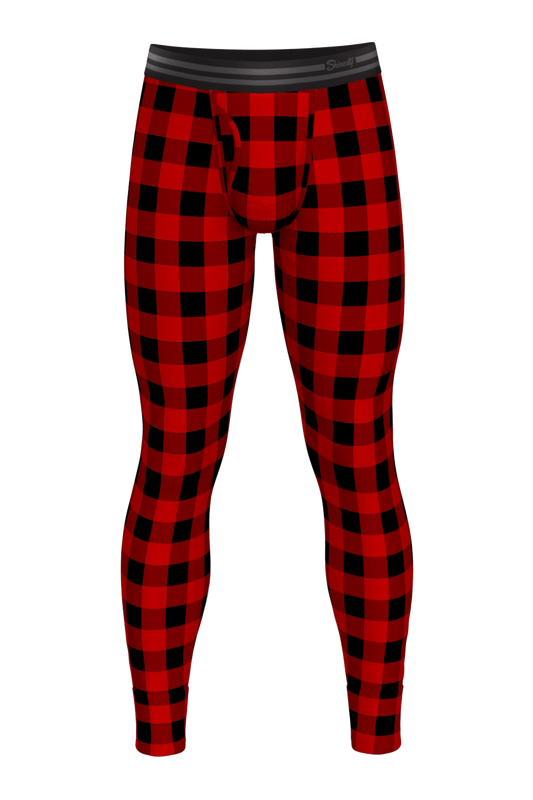 The Red & Black Lumberjack | Buffalo Check Ball Hammock® Long Johns - Shinesty