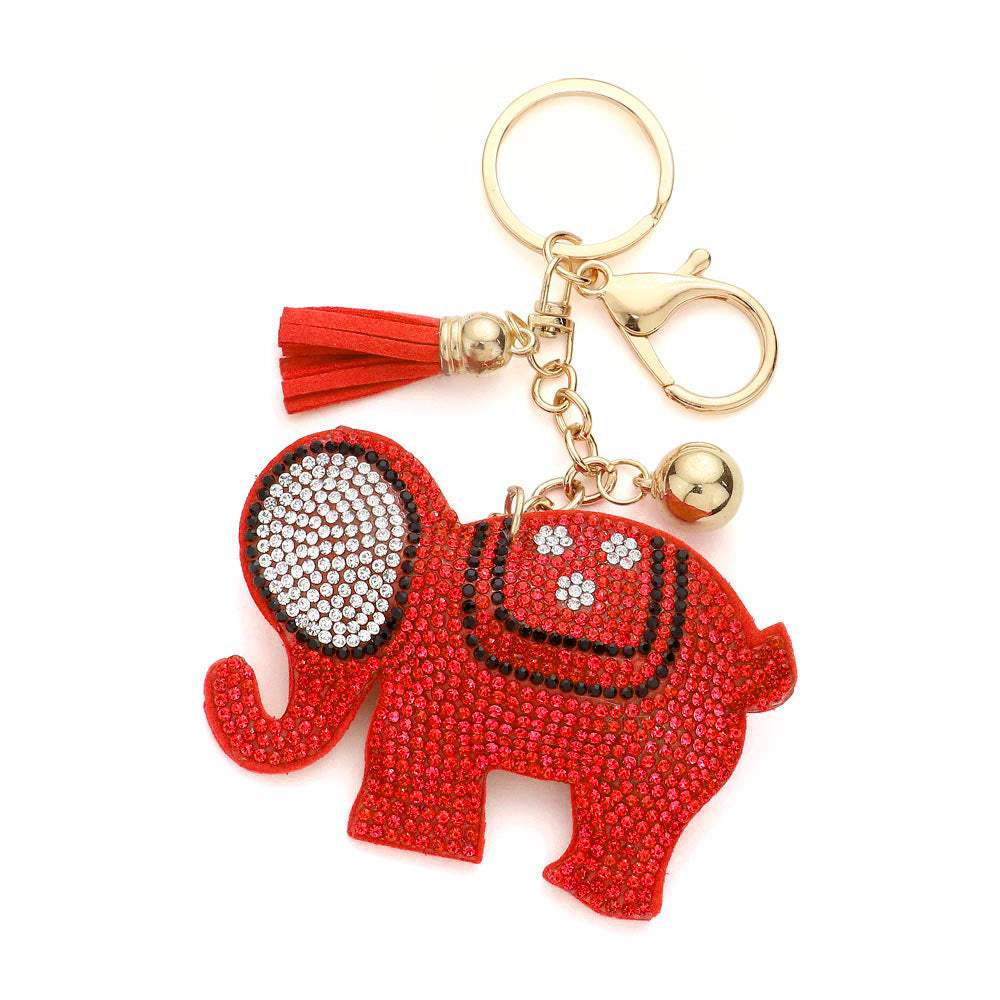 Bling Elephant Tassel Bag Charm - Madeline Love - Flyclothing LLC