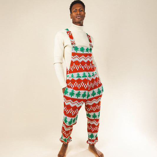 The Red Ryder | Fair Isle Knit Print Pajamaralls® - Shinesty - Flyclothing LLC