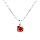 Stainless Steel CZ Round Pendant Necklace - Madeline Love - Flyclothing LLC