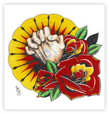 Black Market Art Company Redflower Hand Print