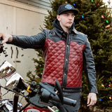 Redstrike Men’s Motorcycle Leather Jacket - First Manufacturing Company - Flyclothing LLC