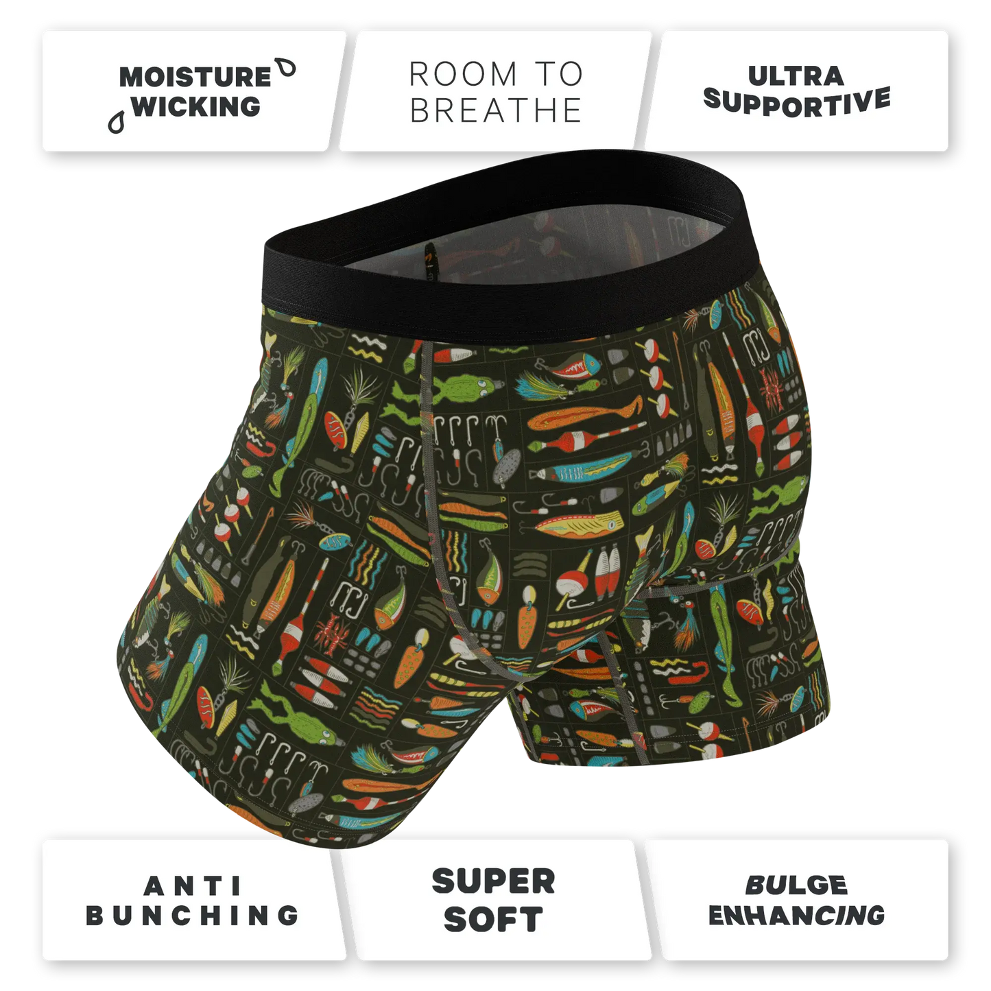 The Reel Nice | Bait Box Ball Hammock® Pouch Underwear With Fly - Shinesty - Flyclothing LLC