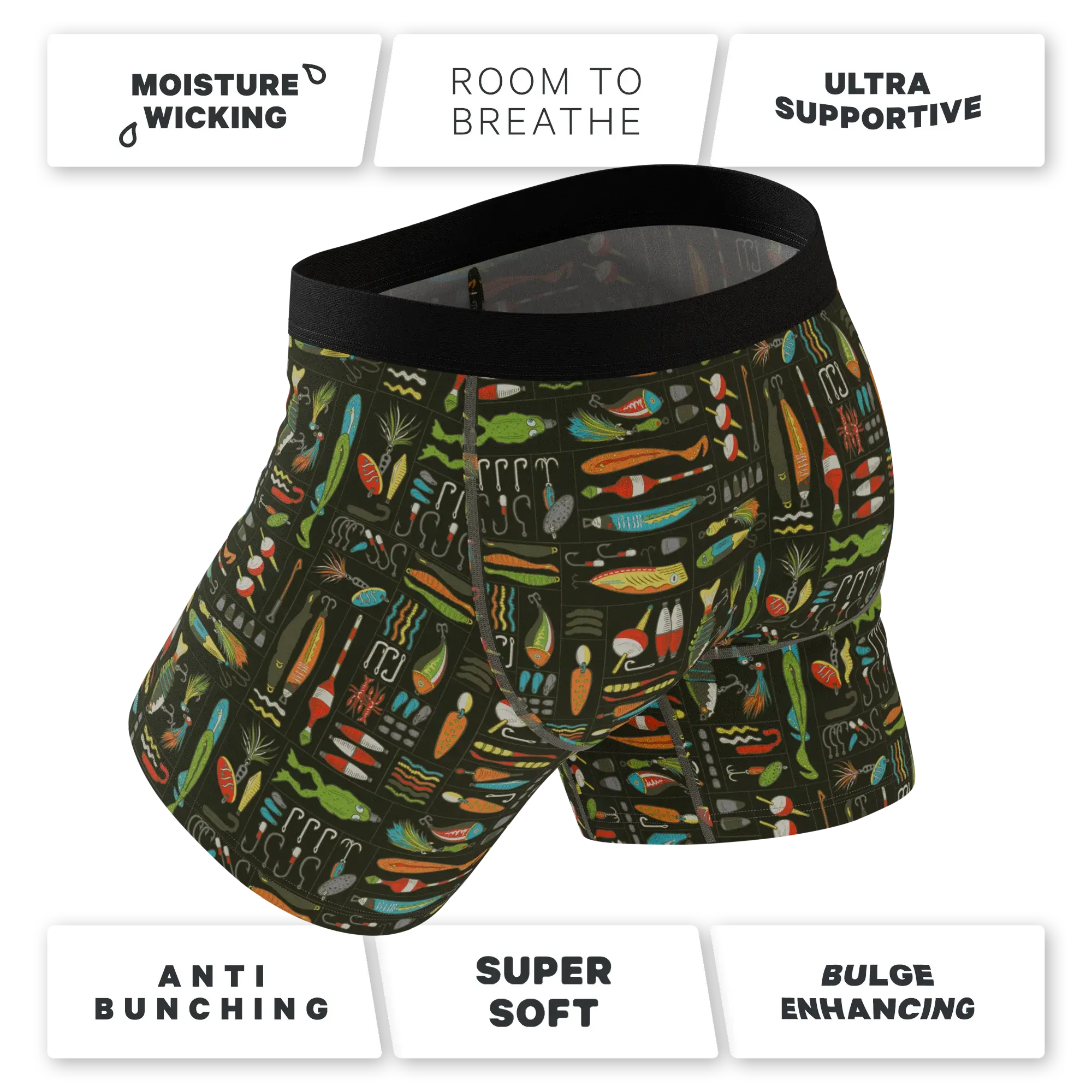 The Reel Nice | Bait Box Ball Hammock® Pouch Underwear With Fly - Shinesty - Flyclothing LLC