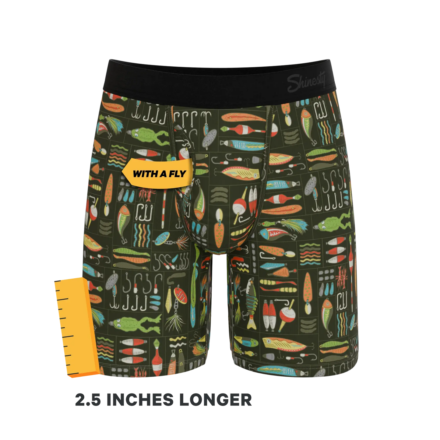 The Reel Nice | Bait Box Long Leg Ball Hammock® Pouch Underwear With Fly - Shinesty - Flyclothing LLC