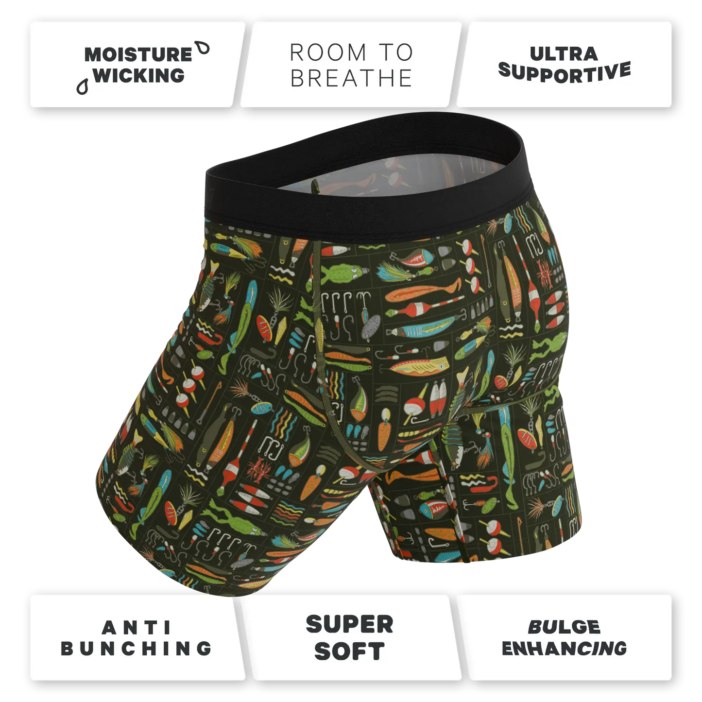 The Reel Nice | Bait Box Long Leg Ball Hammock® Pouch Underwear With Fly - Shinesty - Flyclothing LLC