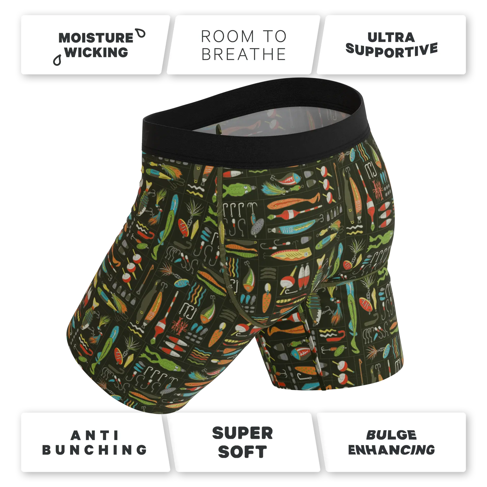 The Reel Nice | Bait Box Long Leg Ball Hammock® Pouch Underwear With Fly - Shinesty - Flyclothing LLC