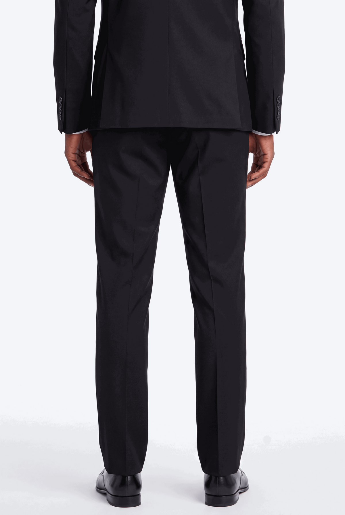 Poly Rayon Black 2 Button Notch Lapel Pick Stitching 3 Pc Slim Fit Suit - Ferrecci USA - Flyclothing LLC