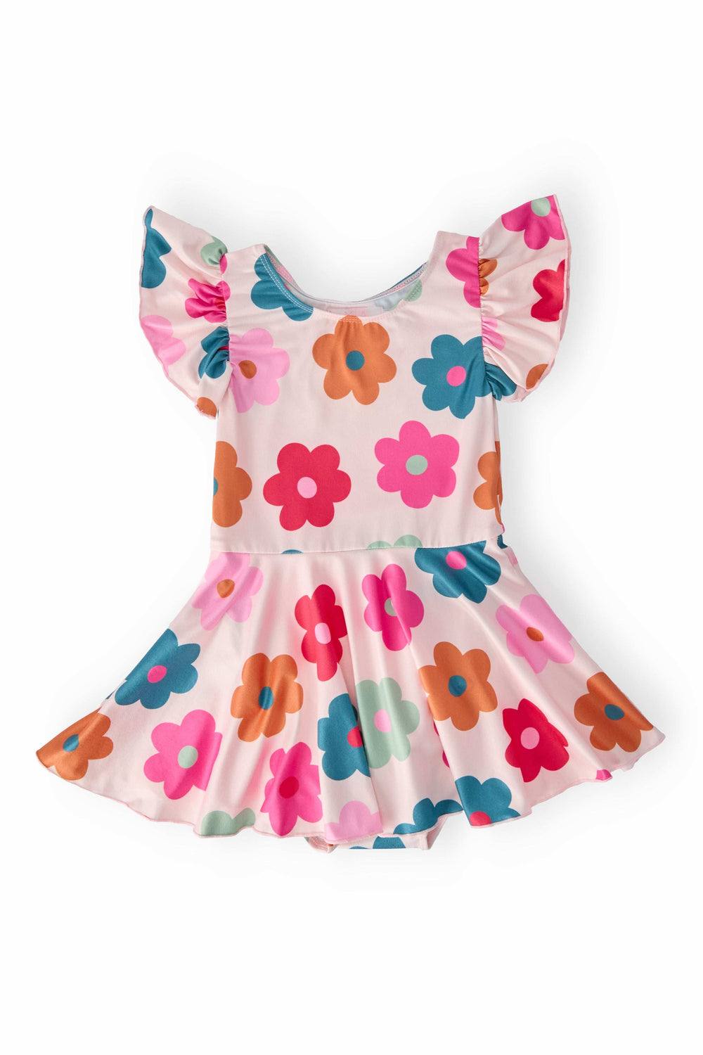 Retro Floral S/S Twirl Leotard - Mila & Rose ® - Flyclothing LLC