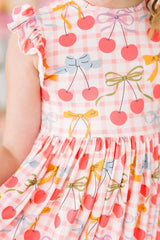 Retro Picnic Flutter Sleeve Twirl Dress - Mila & Rose ® - Flyclothing LLC
