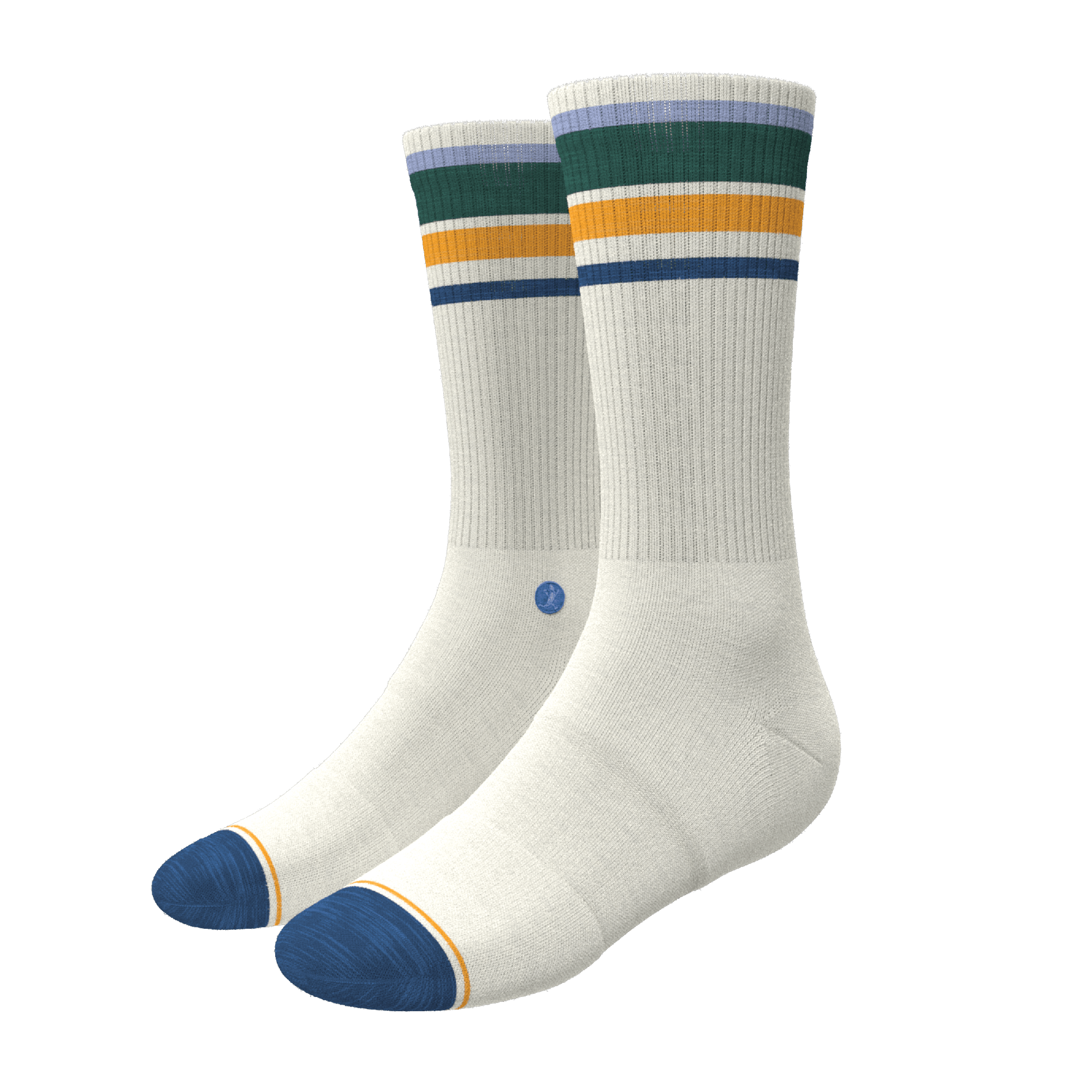 The Retro Actives | Retro Stripe Heel Hammock™ Crew Socks - Shinesty