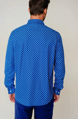 Retro Blues Long Sleeve Tech Shirt - Buki - Flyclothing LLC