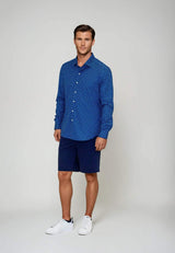 Retro Blues Long Sleeve Tech Shirt - Buki - Flyclothing LLC