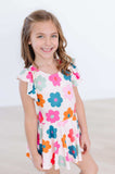 Retro Floral S/S Twirl Leotard - Mila & Rose ® - Flyclothing LLC
