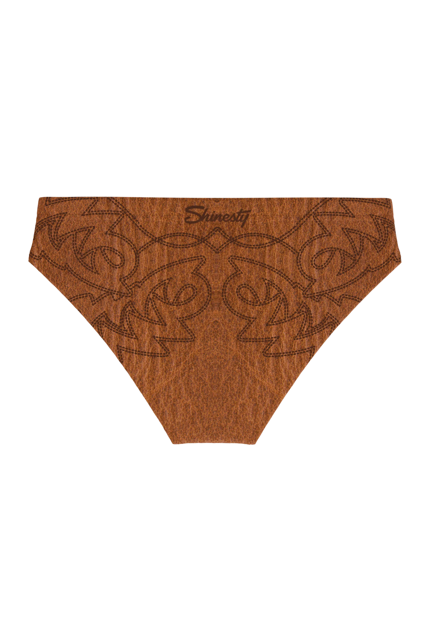 The Reverse Chaps | Western Faux Cracked Leather Ball Hammock® Pouch Swim Brief - Shinesty - Flyclothing LLC