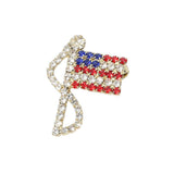 Rhinestone American USA Flag Pin Brooch - Madeline Love - Flyclothing LLC