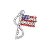 Rhinestone American USA Flag Pin Brooch - Madeline Love - Flyclothing LLC