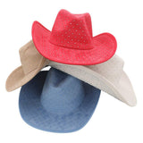 Rhinestone Embellished Faux Suede Western Cowboy Fedora Hat - Madeline Love - Flyclothing LLC