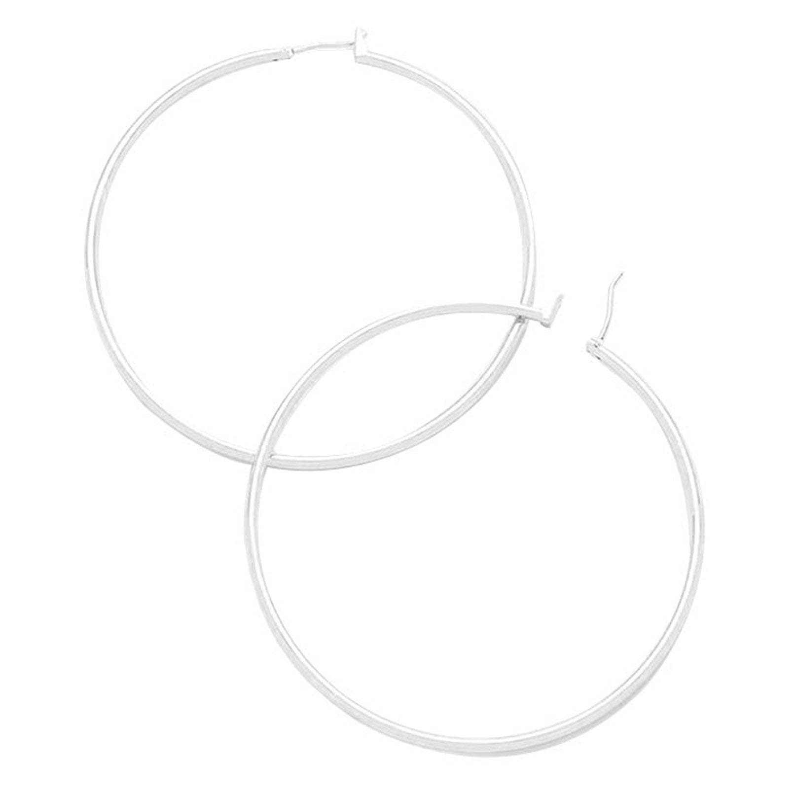 14K Gold-Filled Metal Hoop Pin Catch Earrings - Madeline Love - Flyclothing LLC