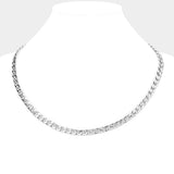 16 INCH, 5mm Stainless Steel Cuban Chain Necklace - Madeline Love - Flyclothing LLC