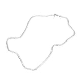 18 INCH, 4mm Stainless Steel Diamond Cut Cuban Chain Necklace - Madeline Love - Flyclothing LLC