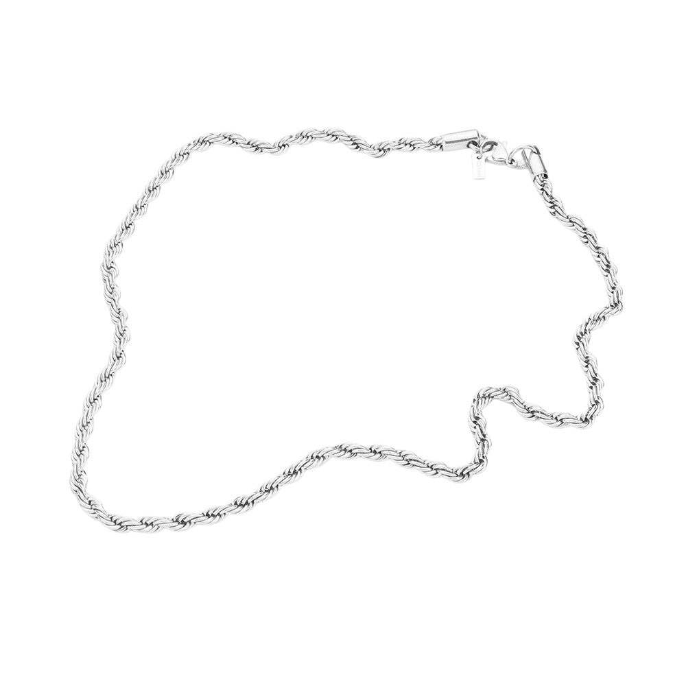 18 INCH, 4mm Stainless Steel Rope Chain Necklace - Madeline Love - Flyclothing LLC