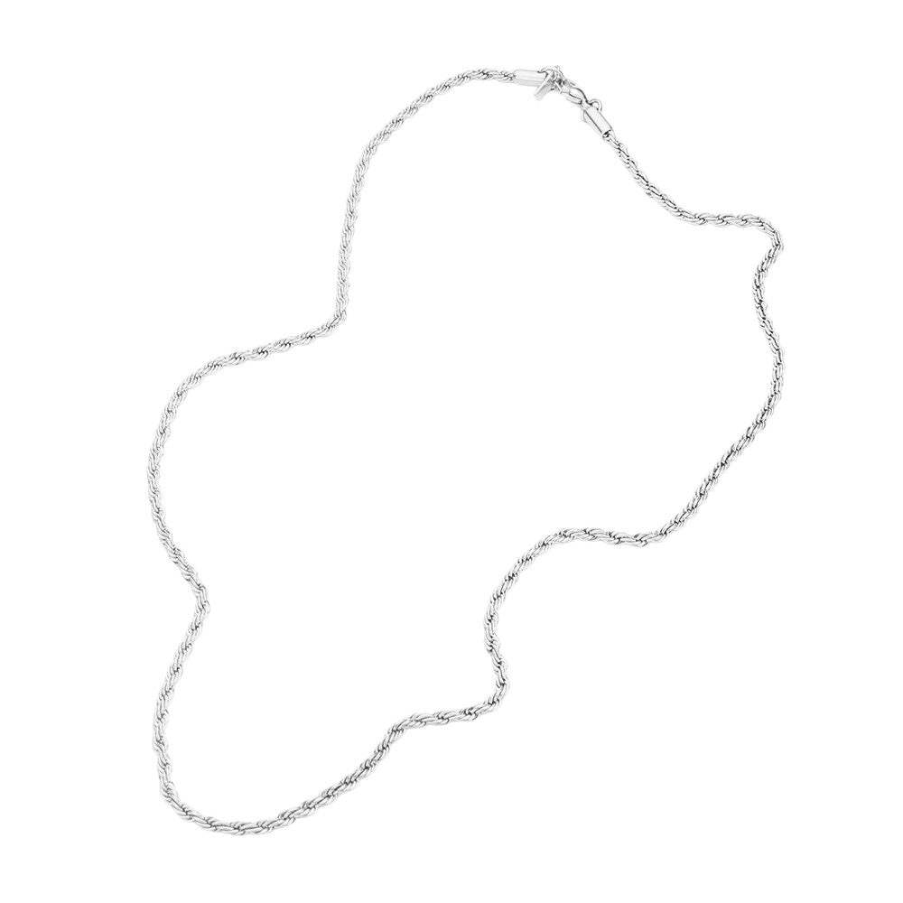 20 INCH, 3mm Stainless Steel Rope Chain Necklace - Madeline Love - Flyclothing LLC