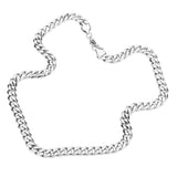 6 Diamond Cut Stainless Steel 18 Inch 8mm Cuban Chain Necklace - Madeline Love - Flyclothing LLC