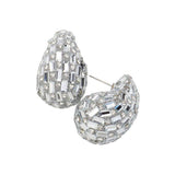 Baguette Stone Embellished Teardrop Earrings - Madeline Love - Flyclothing LLC