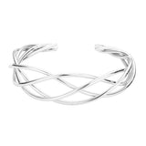 Brass Metal Braided Cuff Bracelet - Madeline Love - Flyclothing LLC