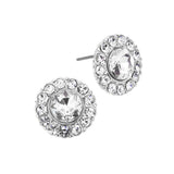 Bubble Stone Embellished Round Stud Earrings - Madeline Love - Flyclothing LLC