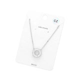 CZ Embellished Open Circle Pendant Necklace - Madeline Love - Flyclothing LLC