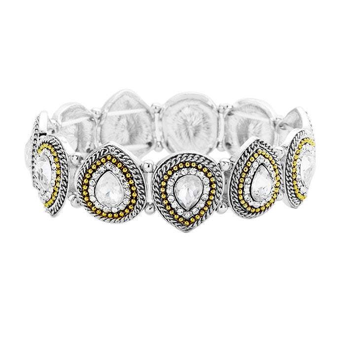 Crystal Droplet Stretch Bracelet - Madeline Love - Flyclothing LLC