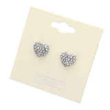 Crystal Pave Heart Stud Earrings - Madeline Love - Flyclothing LLC