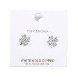 Cubic Zirconia Clover Stud Earrings - Madeline Love - Flyclothing LLC