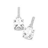 Cushion Square Stone Dangle Evening Earrings - Madeline Love - Flyclothing LLC