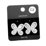 CZ Butterfly Evening Earrings - Madeline Love - Flyclothing LLC