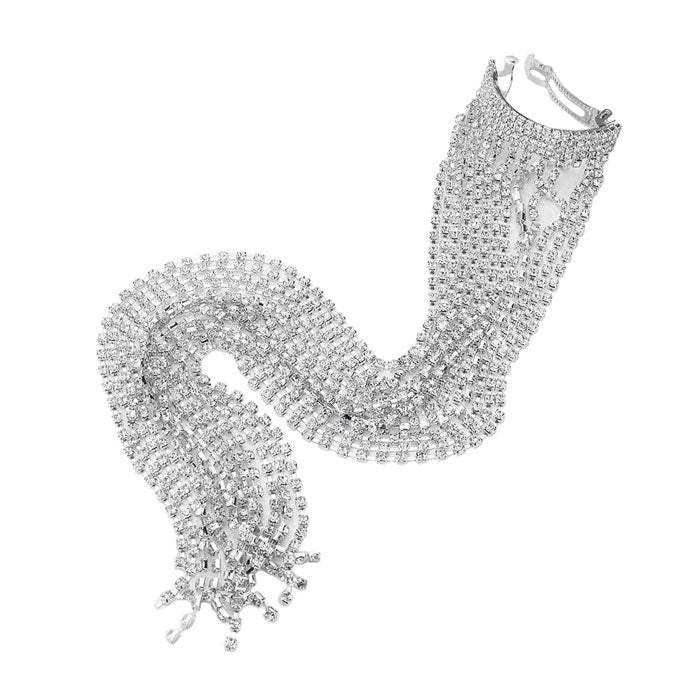 Fashionable Rhinestone Fringe Barrette - Madeline Love - Flyclothing LLC