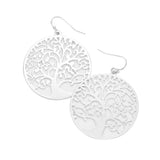 Filigree Metal Tree of Life Dangle Earrings - Madeline Love - Flyclothing LLC