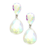 Glass Crystal Teardrop Evening Earrings - Madeline Love - Flyclothing LLC