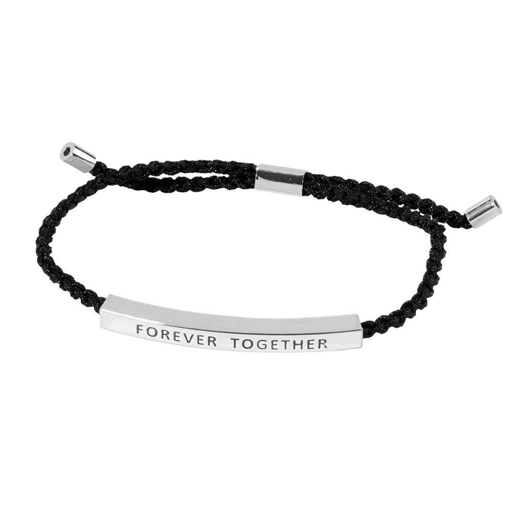 Gold Dipped FOREVER TOGETHER Pointed Rope Pull Tie Bracelet - Madeline Love - Flyclothing LLC