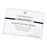 Gold Dipped ALWYAS IN MY HEART Rope Pull Tie Bracelet - Madeline Love - Flyclothing LLC