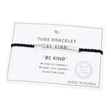 Gold Dipped BE KIND Message Bar Pointed Rope Bracelet - Madeline Love - Flyclothing LLC